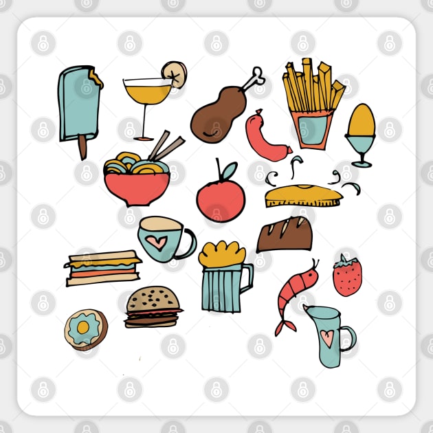 Food Frenzy Sticker by bruxamagica